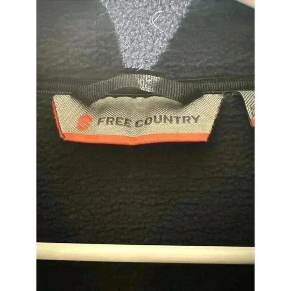 Free Country Fleece Men's Small Dark Navy-Blue Sweater Jacket Full Zip 3 Pockets - Picture 3 of 6